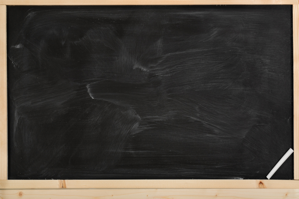 Black Board with a Chalk 